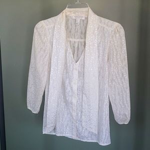 Forever 21 Cream Leopard Print Blouse